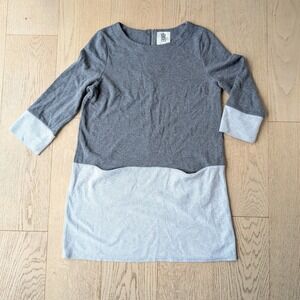 Anthropologie Lili's Closet Gray Color Block Mini Dress Womens Medium Casual